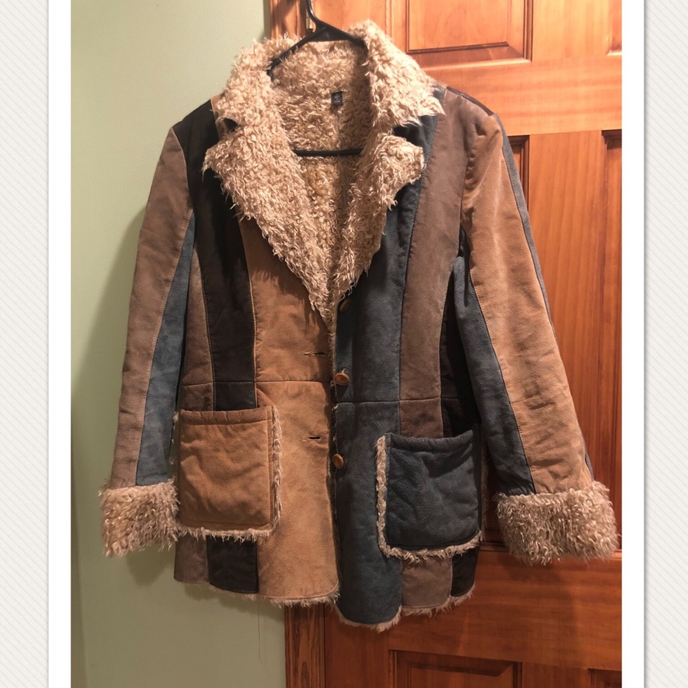 Colebrook Suede patchwork jacket